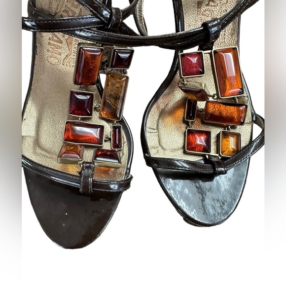 Salvatore Ferragamo Jeweled Heels. TAMARA WOMENS Size 6.5 L - Picture 5 of 15